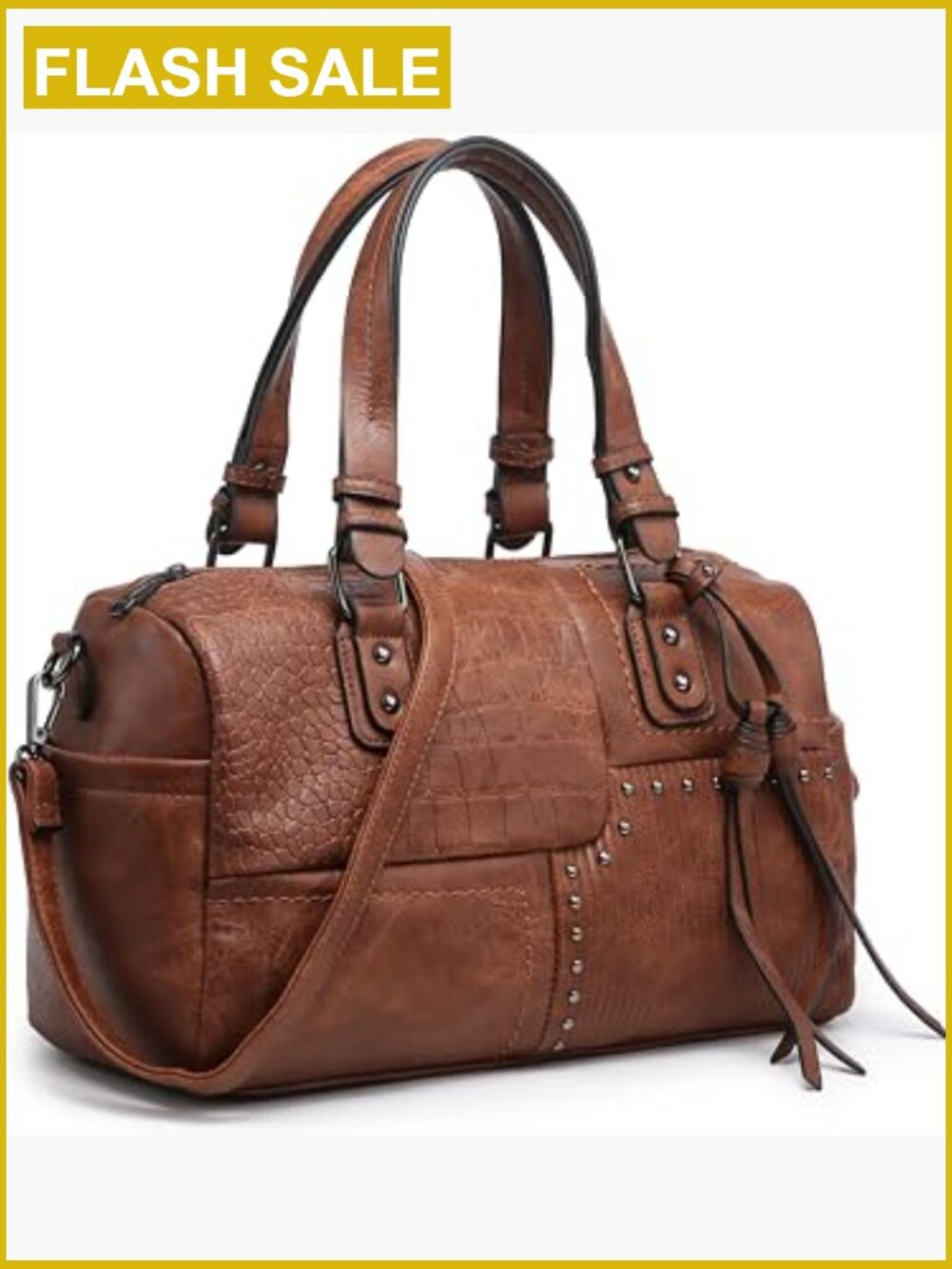 Large Vegan Leather Hobo Satchel Tote Shoulder Bag Purse Handbag